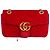 Gucci Piccola borsa a tracolla Marmont in scamosciato rosso