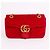 Gucci Piccola borsa a tracolla Marmont in scamosciato rosso - vista 2