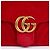 Gucci Piccola borsa a tracolla Marmont in scamosciato rosso - vista 3