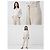 Chanel Pantalones de tweed de lana con vuelta para mujer Blanco - vista 5