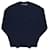Acne Strickpullover in Navy Melange mit Logo Schwarz  - Ansicht 1