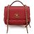 Chanel Borsa Tote Crossbody Caviar Business Affinity Gold Piccola Rosso - vista 3