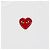 Comme Des Garcons T-shirt a maniche corte Play Black Heart Patch Rhinestone per uomo e donna Argento - vista 8