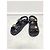 Chanel Sandali con velcro con fascia in pelle e patch con scritte nere Nero - vista 2