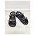 Chanel Sandali con velcro con fascia in pelle e patch con scritte nere Nero - vista 3