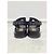 Chanel Sandali con velcro con fascia in pelle e patch con scritte nere Nero - vista 6