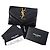 Saint Laurent Portacarte a busta placcato oro Medium Nero