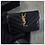 Saint Laurent Portacarte a busta placcato oro Medium Nero - vista 2