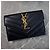 Saint Laurent Portacarte a busta placcato oro Medium Nero - vista 3