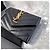 Saint Laurent Portacarte a busta placcato oro Medium Nero - vista 7