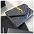 Saint Laurent Portacarte a busta placcato oro Medium Nero - vista 8