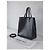 Givenchy Vertikaler Saffiano Leder Tote Schulterbeutel Silber - Ansicht 2
