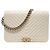 Boy Chanel Mini borsa a tracolla WOC Chevron in Caviar bianco e Oro Champagne