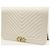 Boy Chanel Mini borsa a tracolla WOC Chevron in Caviar bianco e Oro Champagne - vista 2