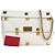 Valentino Tote e Borsa a Spalla Roman Stud in Pelle Bianca Ricondizionata Bianco