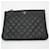 Chanel Clutch Black Caviar Argento Medium Nero - vista 4