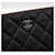 Chanel Clutch Black Caviar Argento Medium Nero - vista 6
