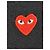 Comme Des Garcons Schwarzer Strick für Damen mit rotem Mini-Patch - Ansicht 3