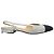 Chanel Décolleté slingback bicolore argento con tacco basso e scarpe basse
