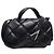 Bottega Veneta Borsa a mano e a spalla con manico superiore in Intrecciato nero