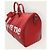 Louis Vuitton Keepall Epi Bandoulière con Logo Supreme Rosso - vista 2