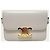 Céline Mini borsa Triomphe in pelle di vitello lucida Chalk Bianco - vista 2