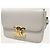 Céline Mini borsa Triomphe in pelle di vitello lucida Chalk Bianco - vista 3