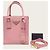 Prada Mini borsa a tracolla tote in Saffiano rosa petalo e oro - vista 7