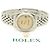 Rolex Relógio Datejust de aço para mulher com mostrador creme brilhante Branco - vista 25