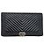 Chanel Long Wallet Boy in Caviar Chevron Schwarz