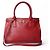 Salvatore Ferragamo Bolso de Hombro Double Gancini Saffiano Batik Roja