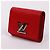 Louis Vuitton Red Twist Silver Monogramm Geldbörse Rot - vue 3