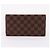 Louis Vuitton Cartera larga con solapa Damier Ebene para mujer Castaño - vista 7