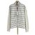 Moncler gesteppter Woll-Kaschmir-Cardigan mit Reißverschluss Silber