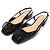 Valentino Sandali slingback da donna in vernice nera con logo firma Nero - vista 3