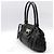 Salvatore Ferragamo Borsa a tracolla in pelle nera con Gancini argento dorato Nero - vista 2