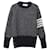 Thom Browne Crew Neck Strickpullover mit Ziernaht an den Ärmeln Blau - Ansicht 3