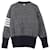 Thom Browne Crew Neck Strickpullover mit Ziernaht an den Ärmeln Blau - Ansicht 4