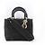 Dior Borsa a tracolla Lady Di Lite con ricamo Cannage nero Medium