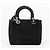 Dior Borsa a tracolla Lady Di Lite con ricamo Cannage nero Medium - vista 3