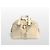 Saint Laurent Borsa Tote Muse Gold Metallic Leather PM Ivory Bianco - vista 6