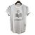 Isabel Marant Etual KOLDI Leinen T-Shirt mit silbernem Logo Weiß - Ansicht 2