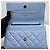 Chanel WOC Classic Caviar Blu Oro Giallo Chip - vista 8