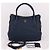 Prada Borsa Tote e Borsa a Spalla Vitello Placcata Oro Blu - vista 12