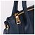 Prada Borsa Tote e Borsa a Spalla Vitello Placcata Oro Blu - vista 6