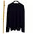 Langarm-Strickpullover mit Moncler Logo-Patch Blau  - Ansicht 3