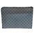 Louis Vuitton Pochette Jour GM Damier Graphite Canvas Clutch Black Marrone - vista 5