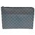 Louis Vuitton Pochette Jour GM Damier Graphite Canvas Clutch Black Marrone - vista 8