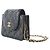 Chanel Lambskin Classic Gold-Tone Double Chain Mini Flap Crossbody Bag Black - view 2