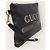 Gucci Clutch in pelle con tracolla logo Web nero - vista 3